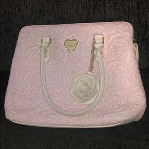Light pink rose Betsy Johnson purse